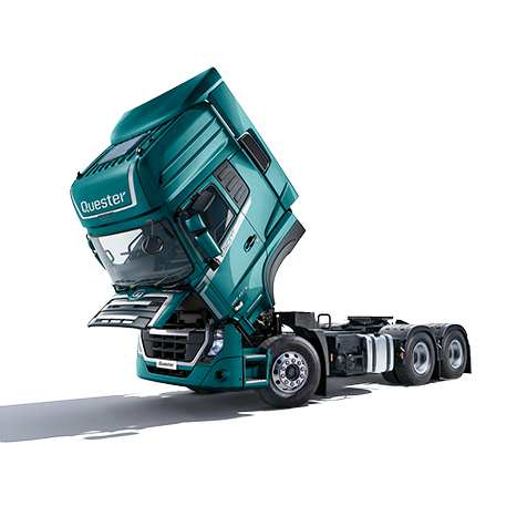 Rori kubwa ya kijani ikionyesha kibanda chake kimeinuliwa juu.