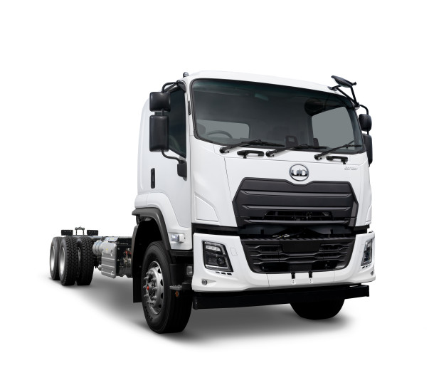 Condor White commercial truck cab with black grille on white background.